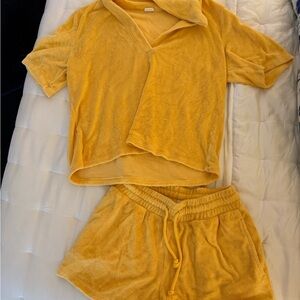 Wilfred Free Yellow Terry Cloth Top